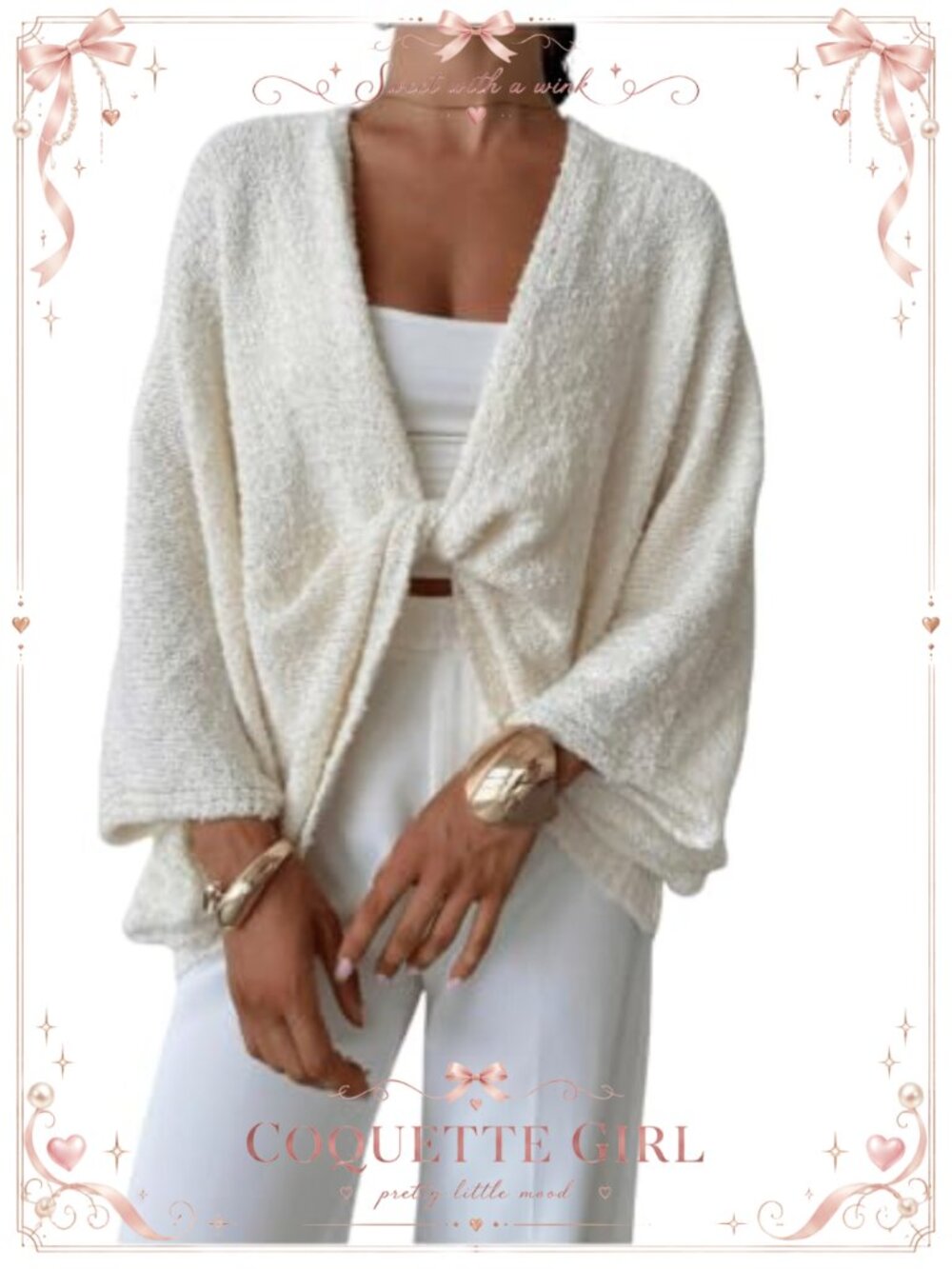 Women's Twist Wrap Cropped Poncho Knit Pullover Sweater